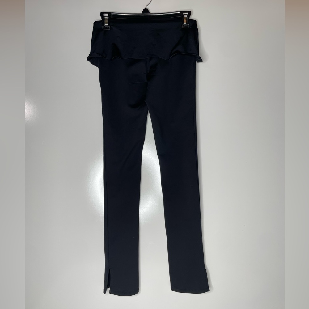 Athleta Women’s Size S Black Skirted Fold Over Waistband Leggings Flowy.